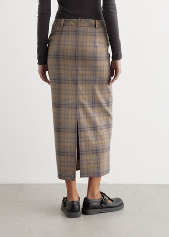 Check Maxi Skirt