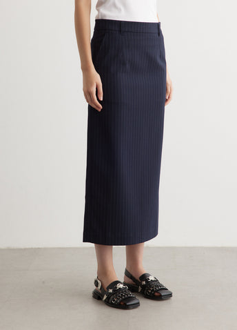 Pillar Pinstripe Long Skirt