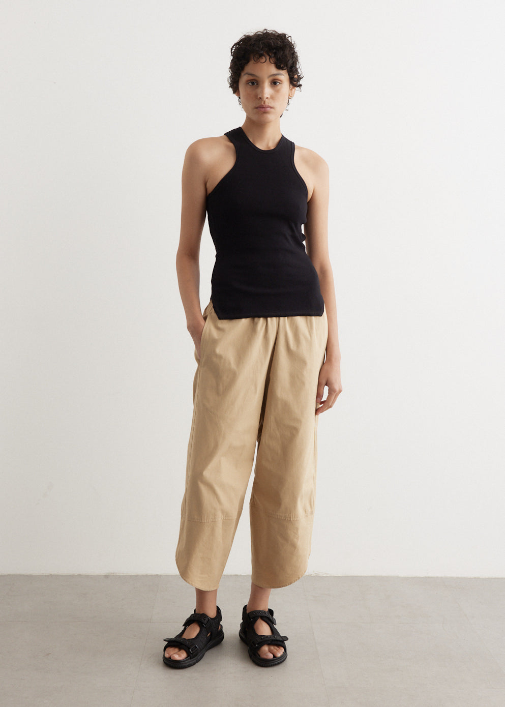 Canvas Split Hem Pants