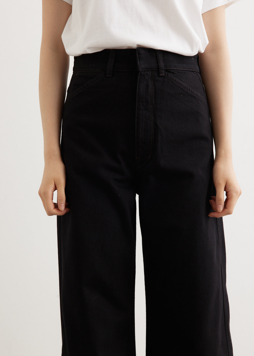 High Waisted Curved Pants