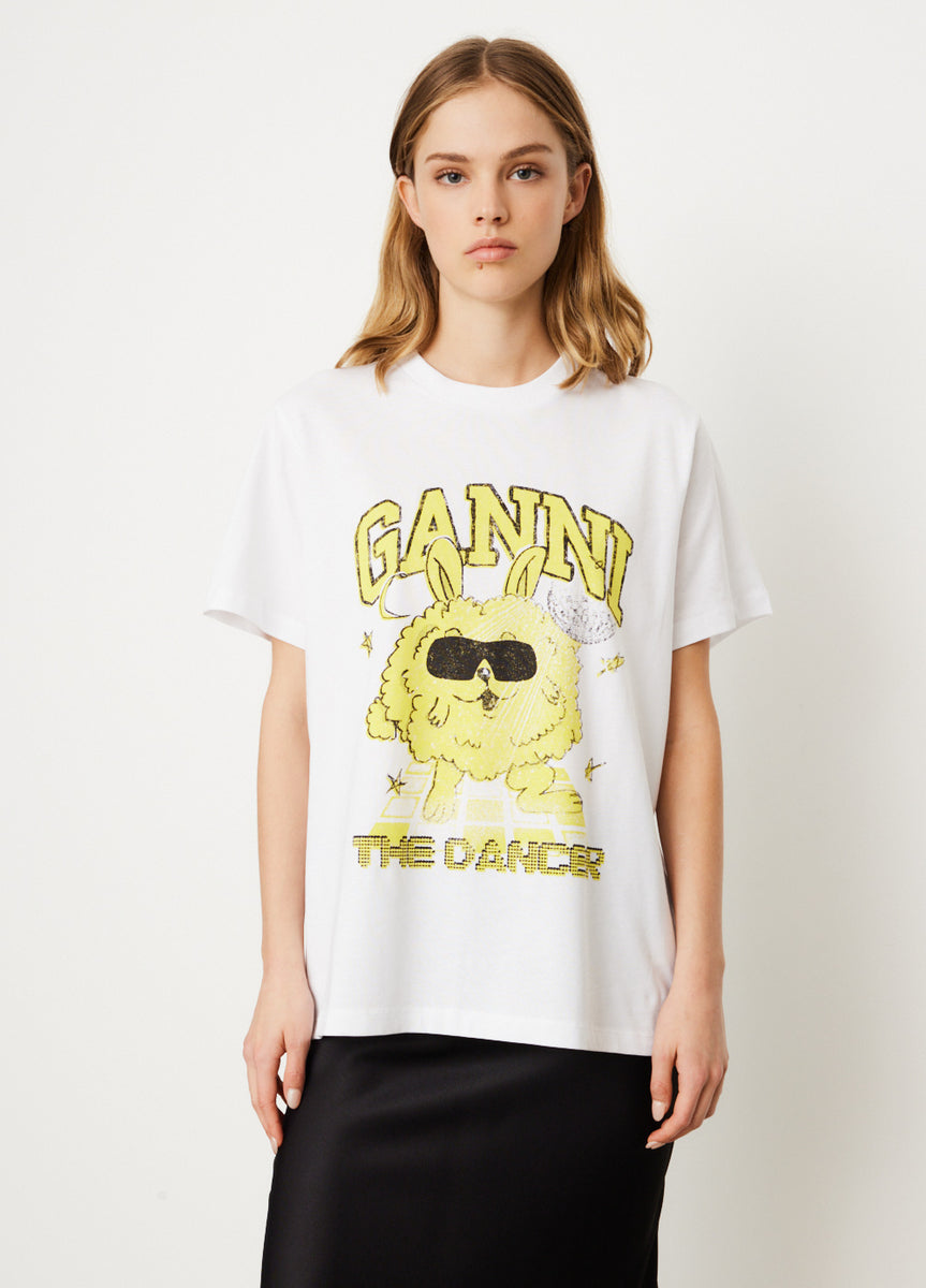 Shop Ganni Dance Bunny Graphic T-Shirt