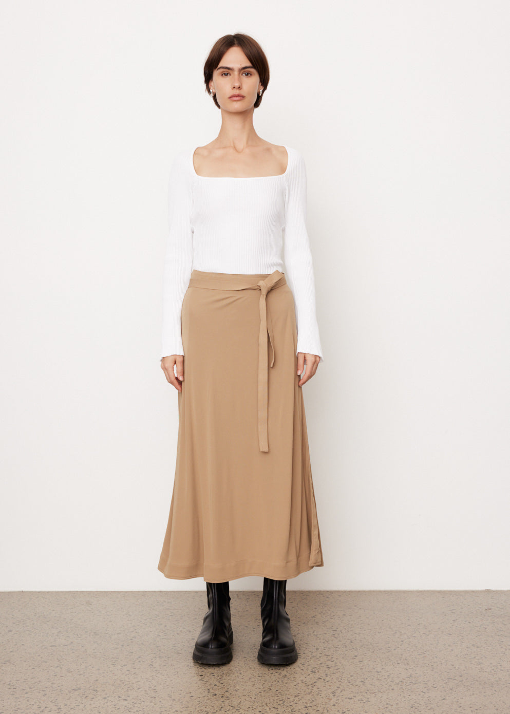 Tie-Waist Wrap Skirt