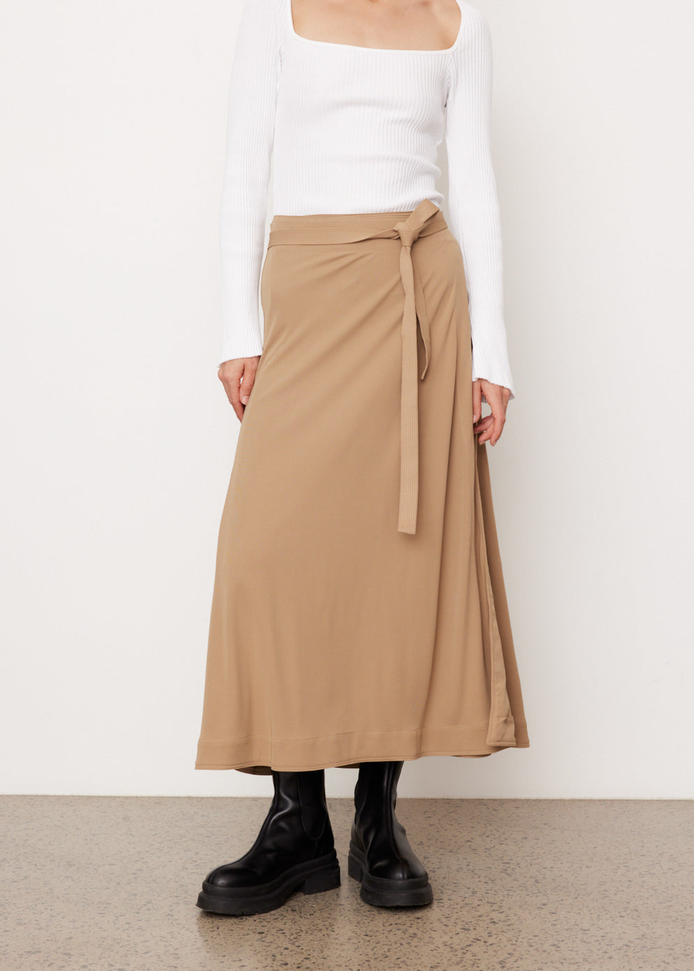 Tie-Waist Wrap Skirt