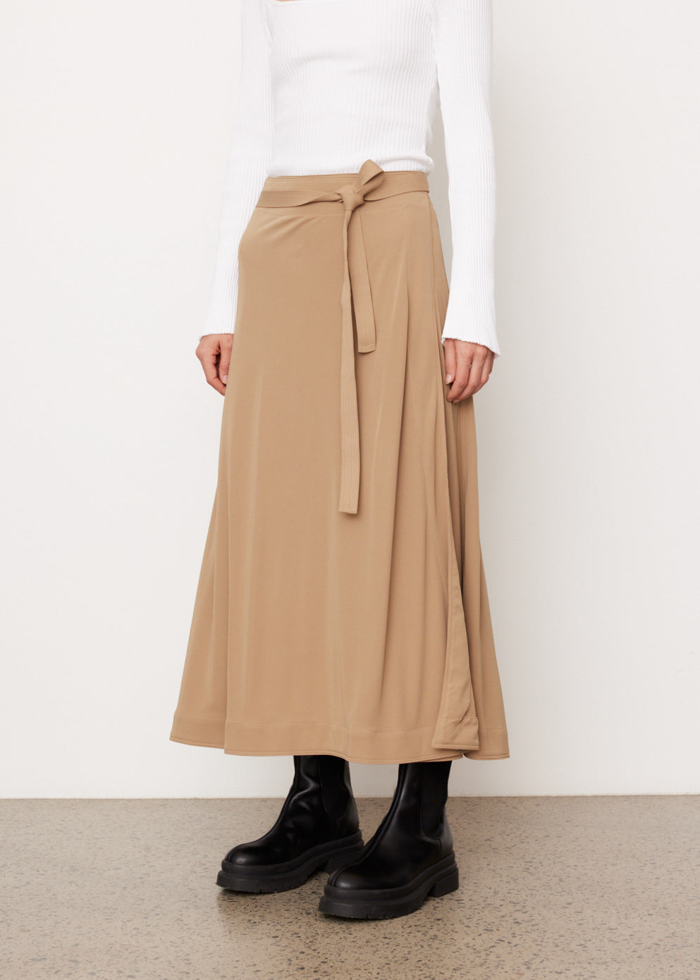 Tie-Waist Wrap Skirt