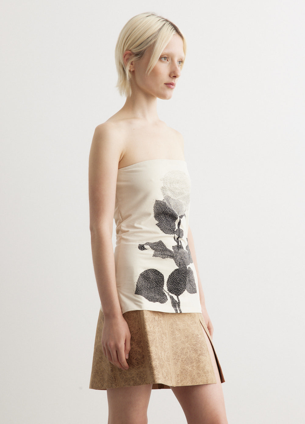 floral-print strapless tank top, Paloma Wool
