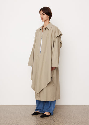 Layered Cotton Cupro Trench