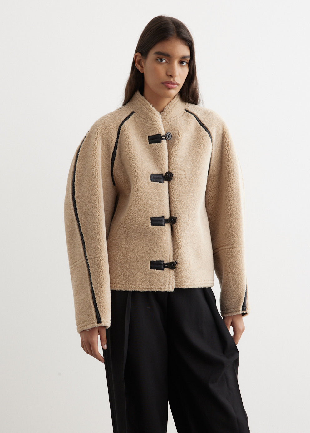 Short Shearling Reversible Coat