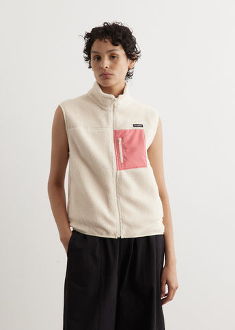 Zipped Sherpa Vest