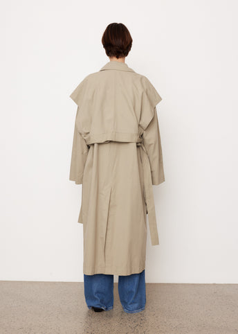 Layered Cotton Cupro Trench