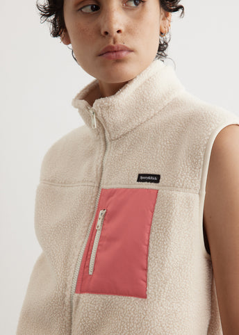 Zipped Sherpa Vest