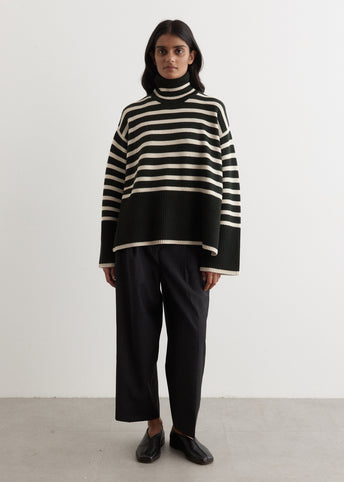 Signature Stripe Turtleneck Sweater