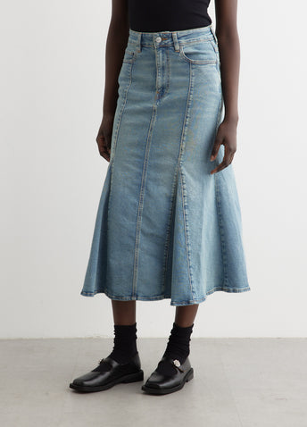 Tint Denim Peplum Skirt