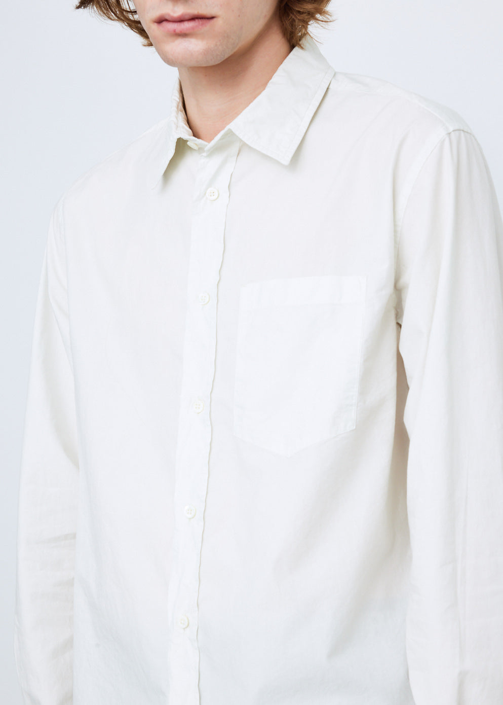 Men t-shirt organic cotton Offwhite-natural - ethically made Minimalist -  regular - ELKA LOUNGE