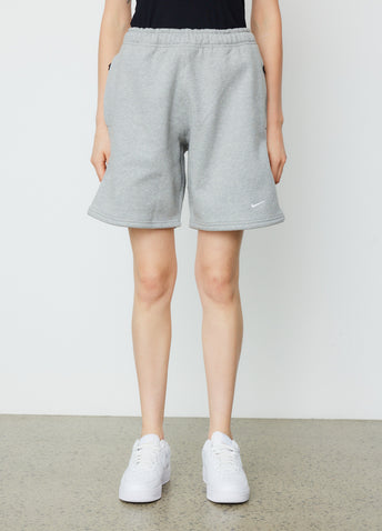 nike grey sweatpant shorts