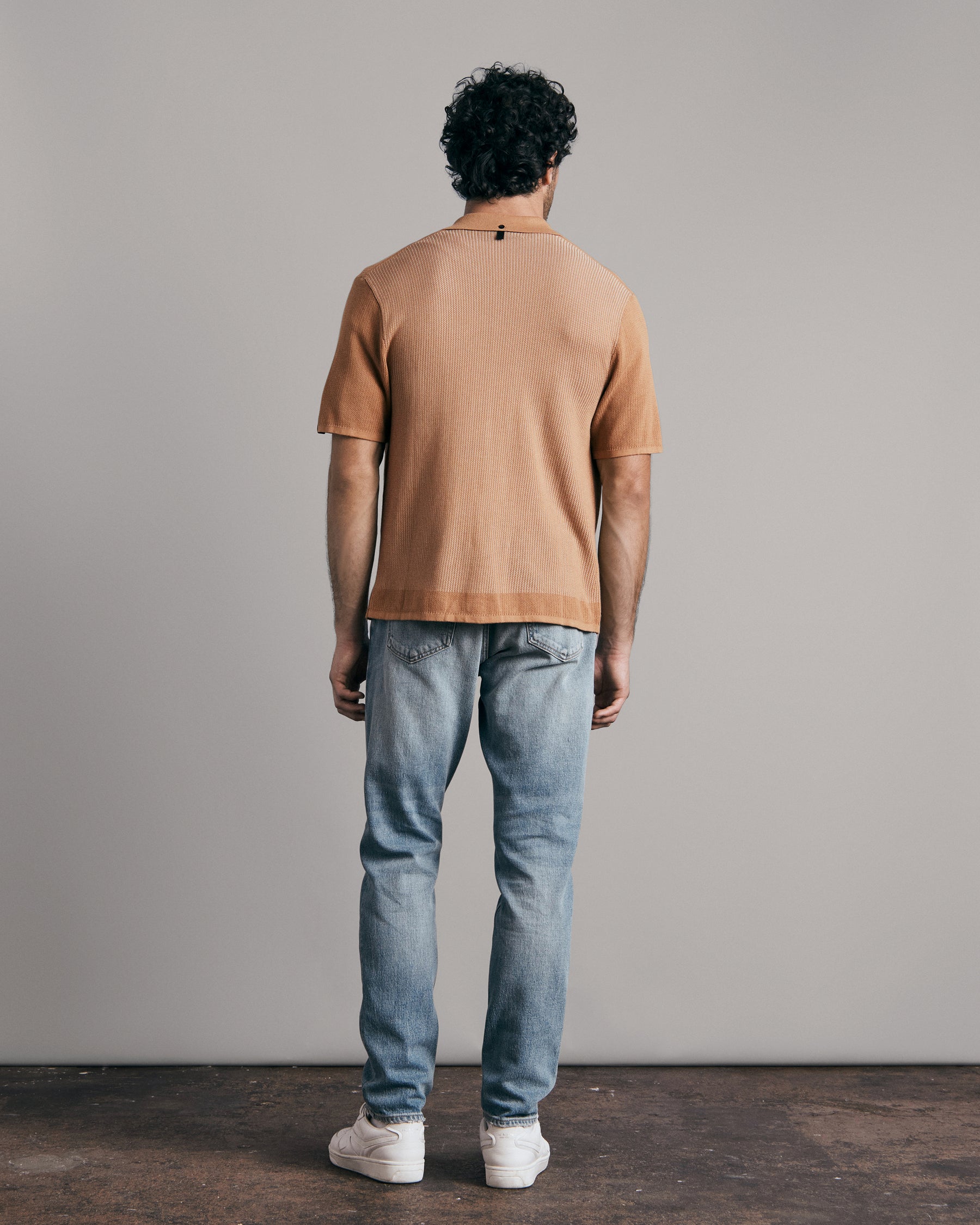 Harvey Cotton Knit Camp Shirt