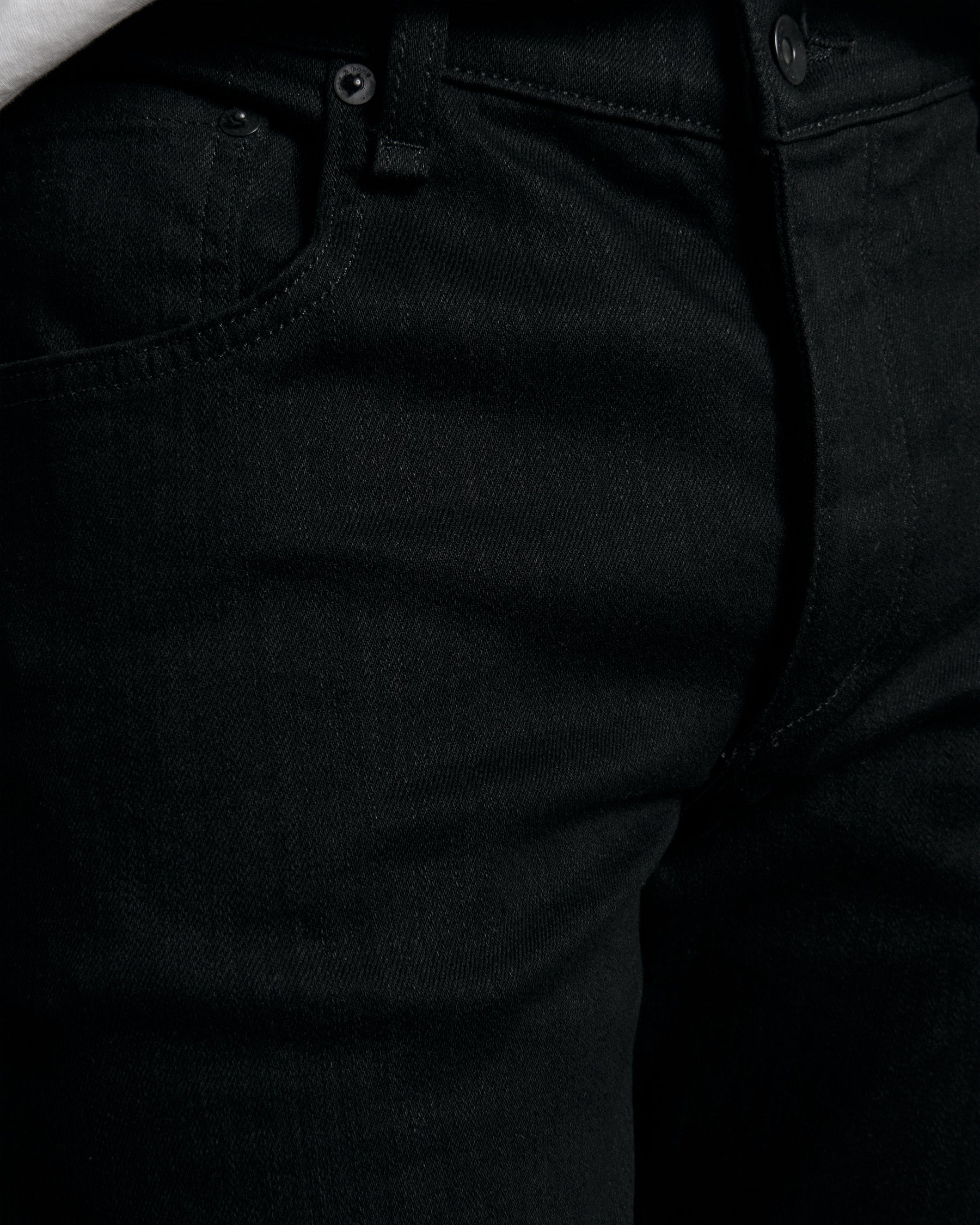 Fit 2 - Black: Slim Fit Black Authentic Stretch Jean