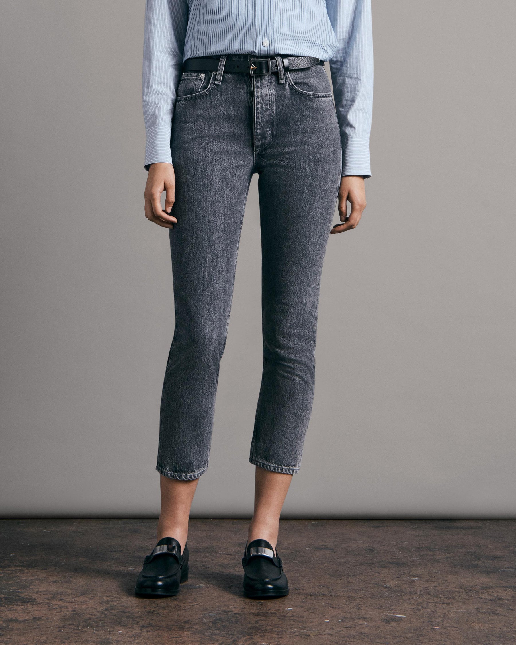 Nina High-Rise Ankle Cigarette Jeans