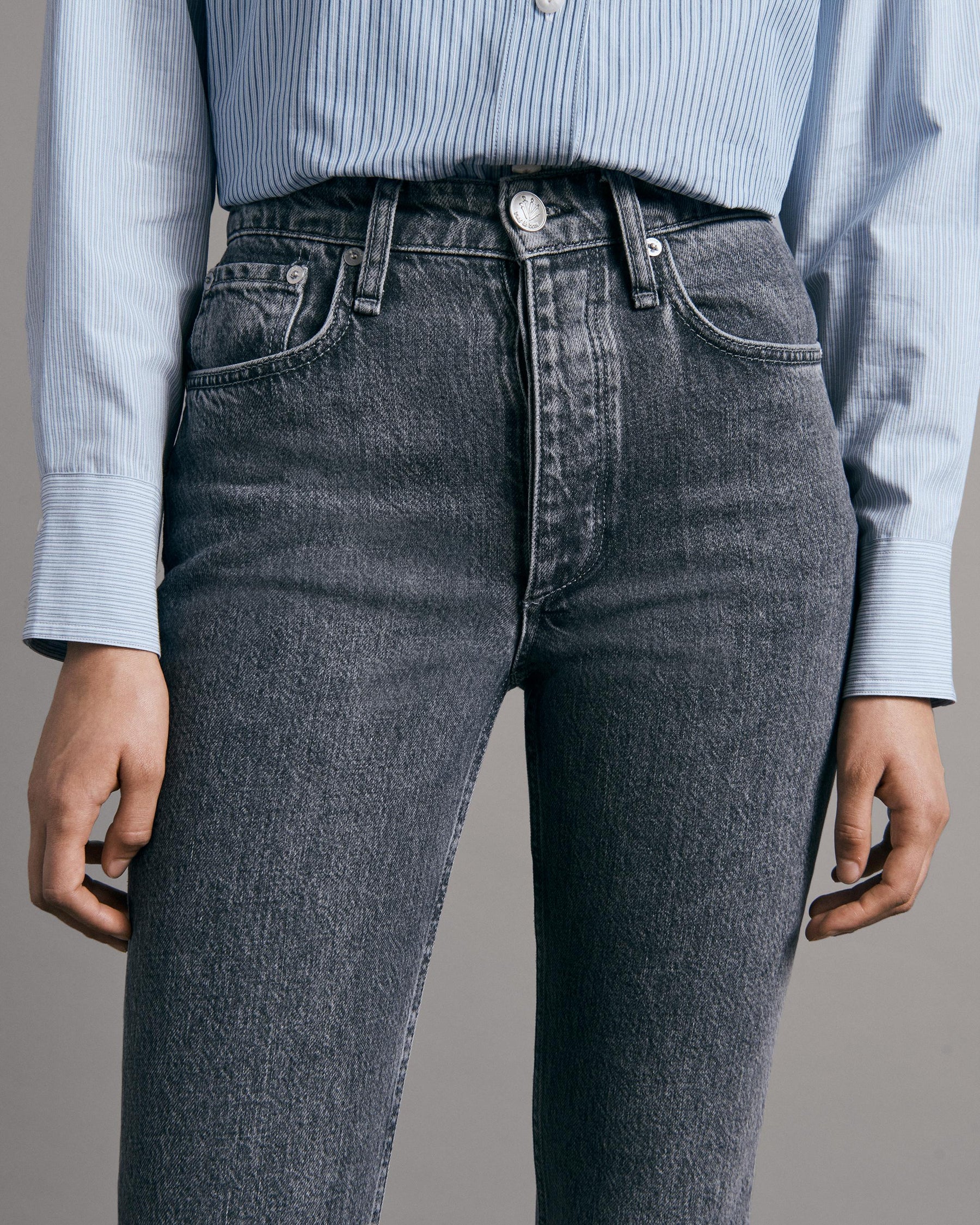 Nina High-Rise Ankle Cigarette Jeans