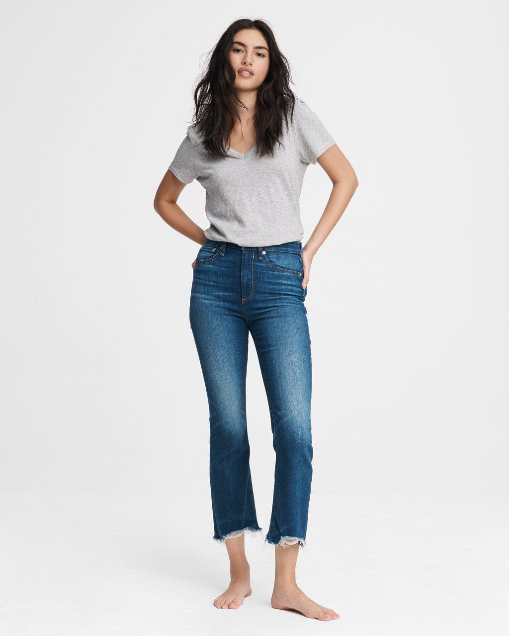 Nina High-Rise Ankle Flare Jeans