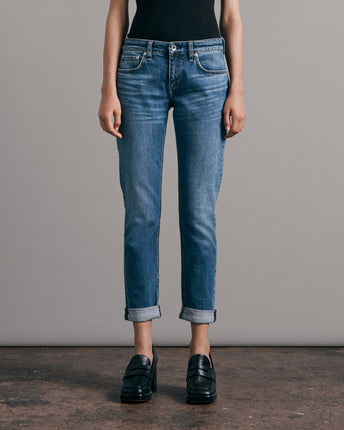 Dre Low-Rise Slim Boyfriend Jeans