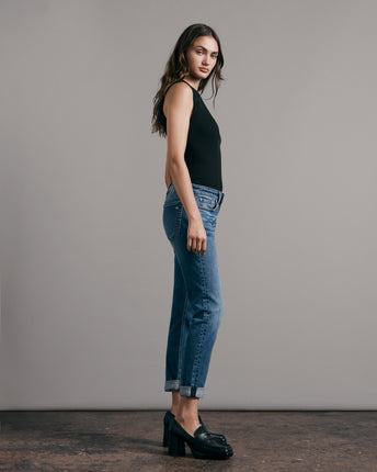 Dre Low-Rise Slim Boyfriend Jeans