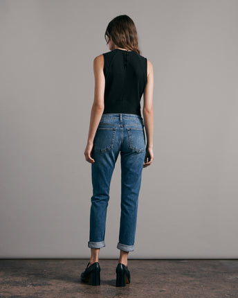 Dre Low-Rise Slim Boyfriend Jeans