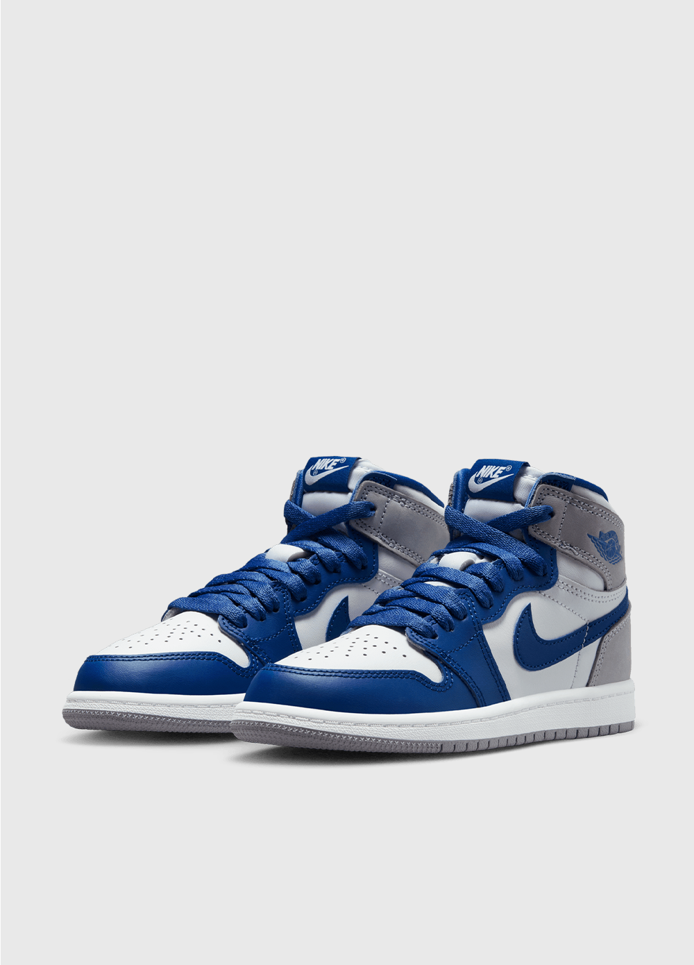 Younger Children Jordan 1 Retro High OG 'True Blue' Sneakers