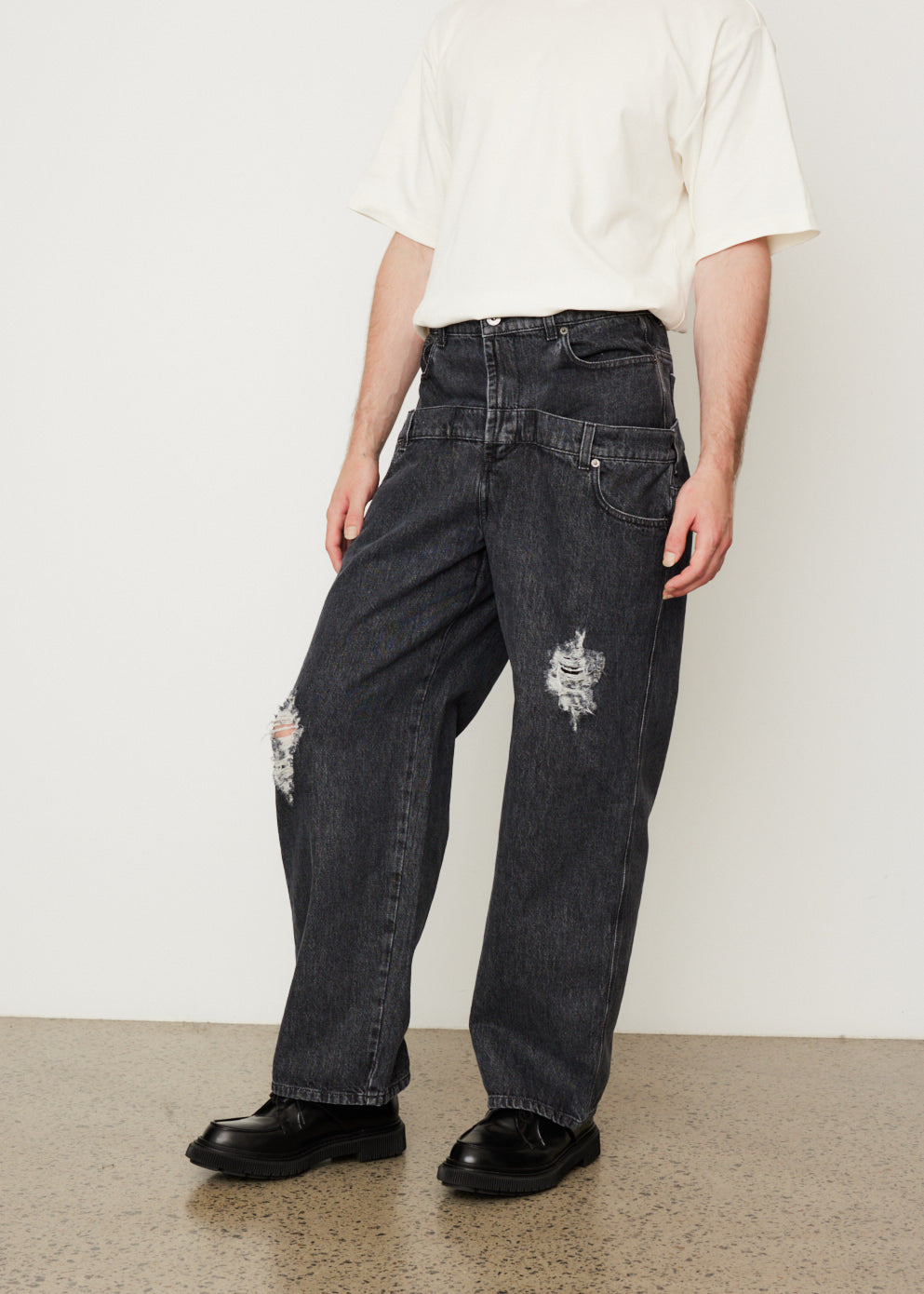 Double Waistband Jeans