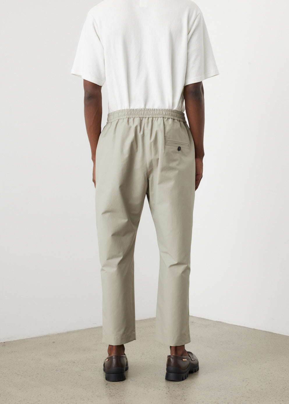 Elastic Waist Straight Pant