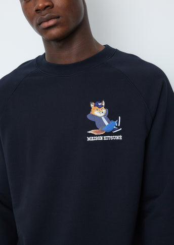 Dressed Fox Print Clean Sweatshirt