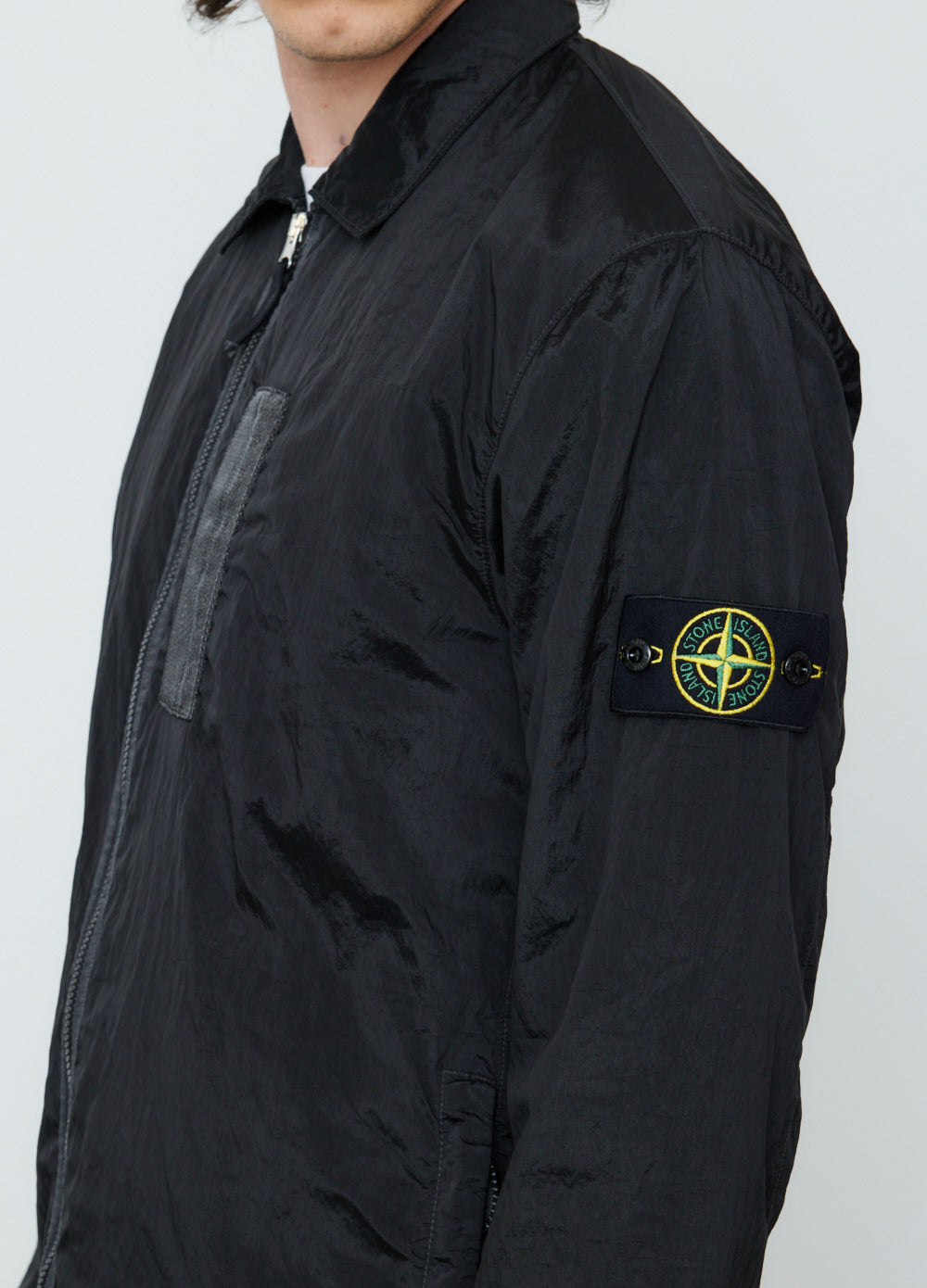 Stone island nylon metal hotsell zip shirt