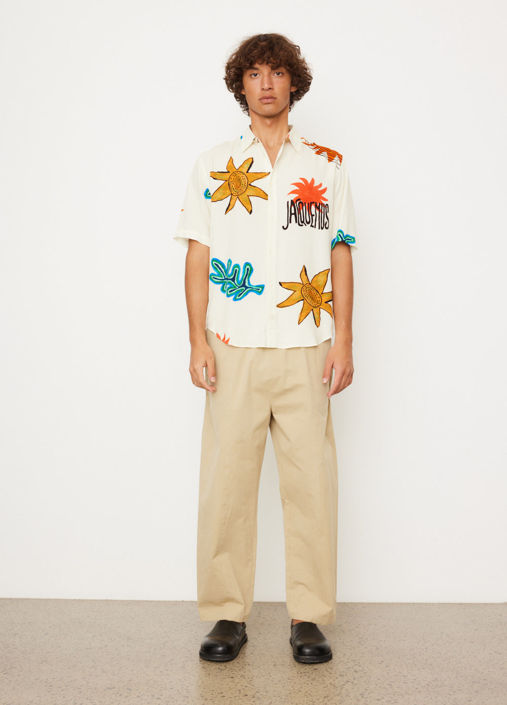 Jacquemus La Chemise Melo Paisley Bandana Short Sleeve Shirt Print Beige  Arty Sun Men's - SS23 - US