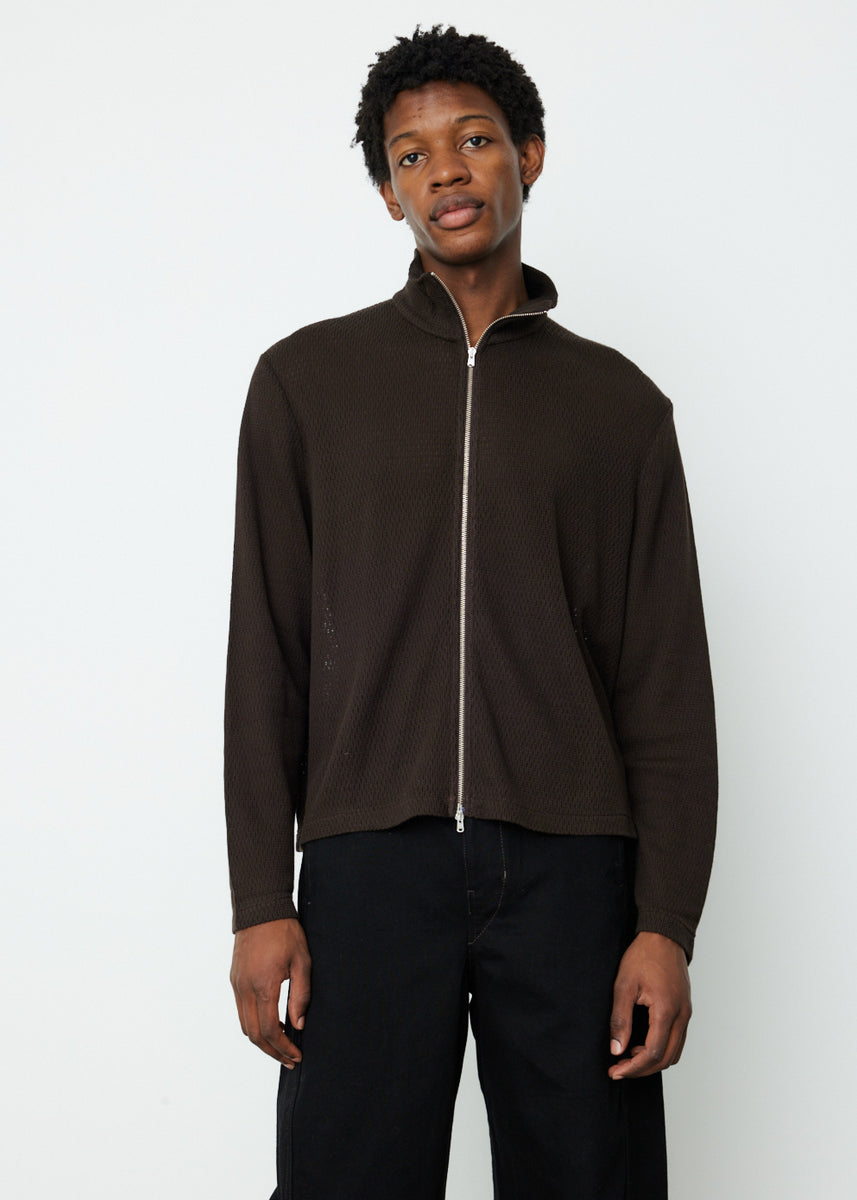 Shrunken Full Zip Polo