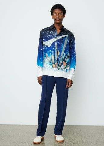 Long Sleeve Vol de Nuit Silk Shirt