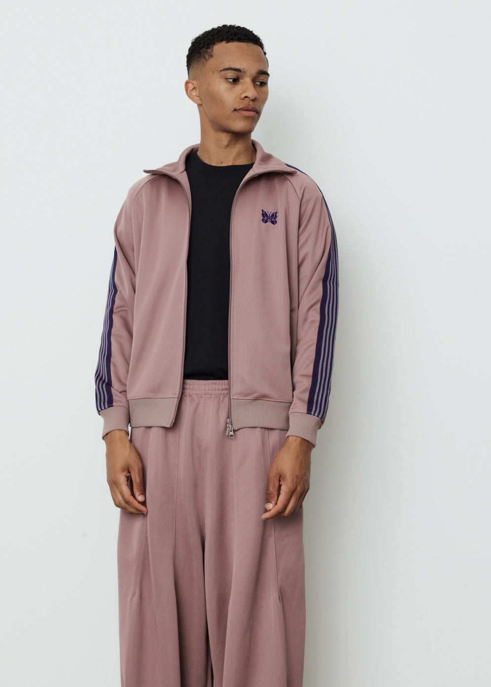 Needles Track Jacket Poly Smooth M Taupe