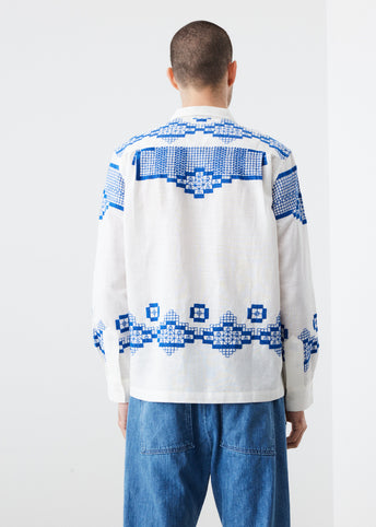 Cobalt Mosaic Long Sleeve Shirt