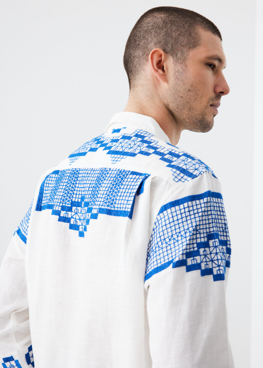 Cobalt Mosaic Long Sleeve Shirt