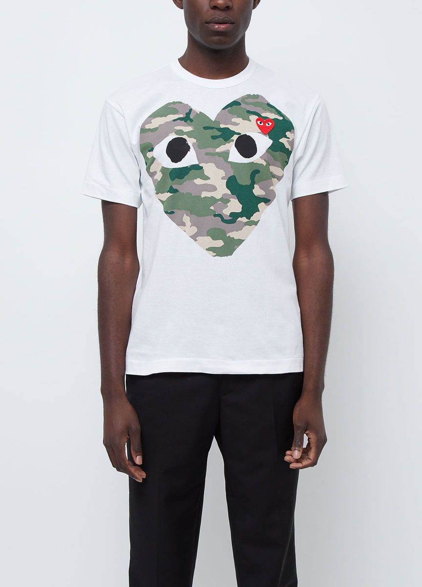 comme de garcons camo heart