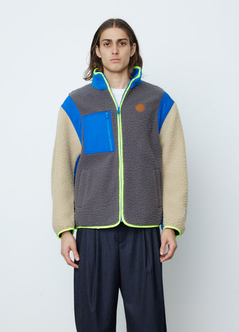 Panelled Polar Flece Jacket