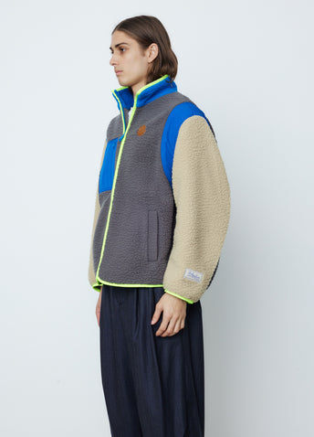 Panelled Polar Flece Jacket