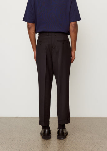 Berry carrot pants in black technical jersey