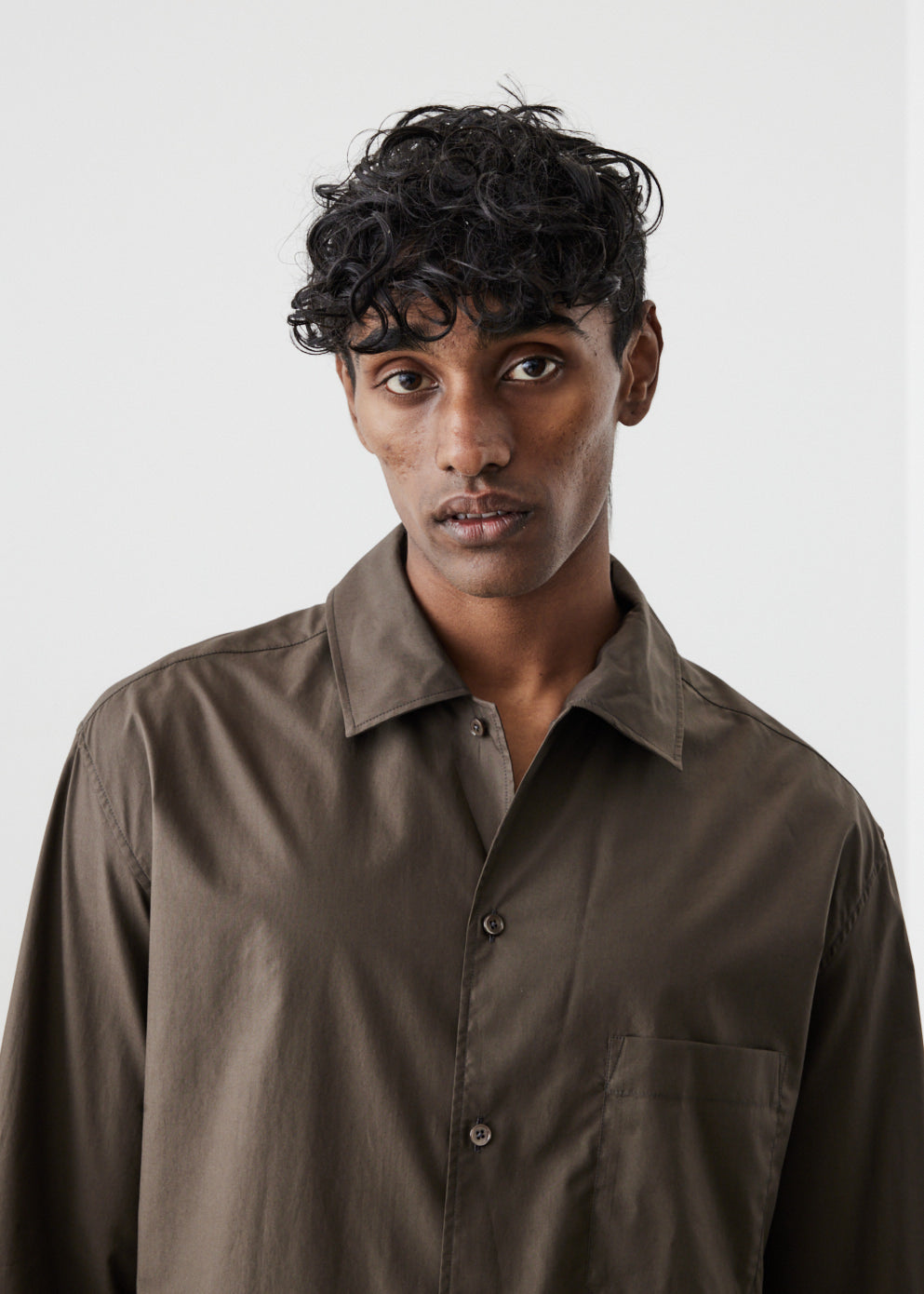 Lemaire20aw CONVERTIBLE COLLAR SHIRT