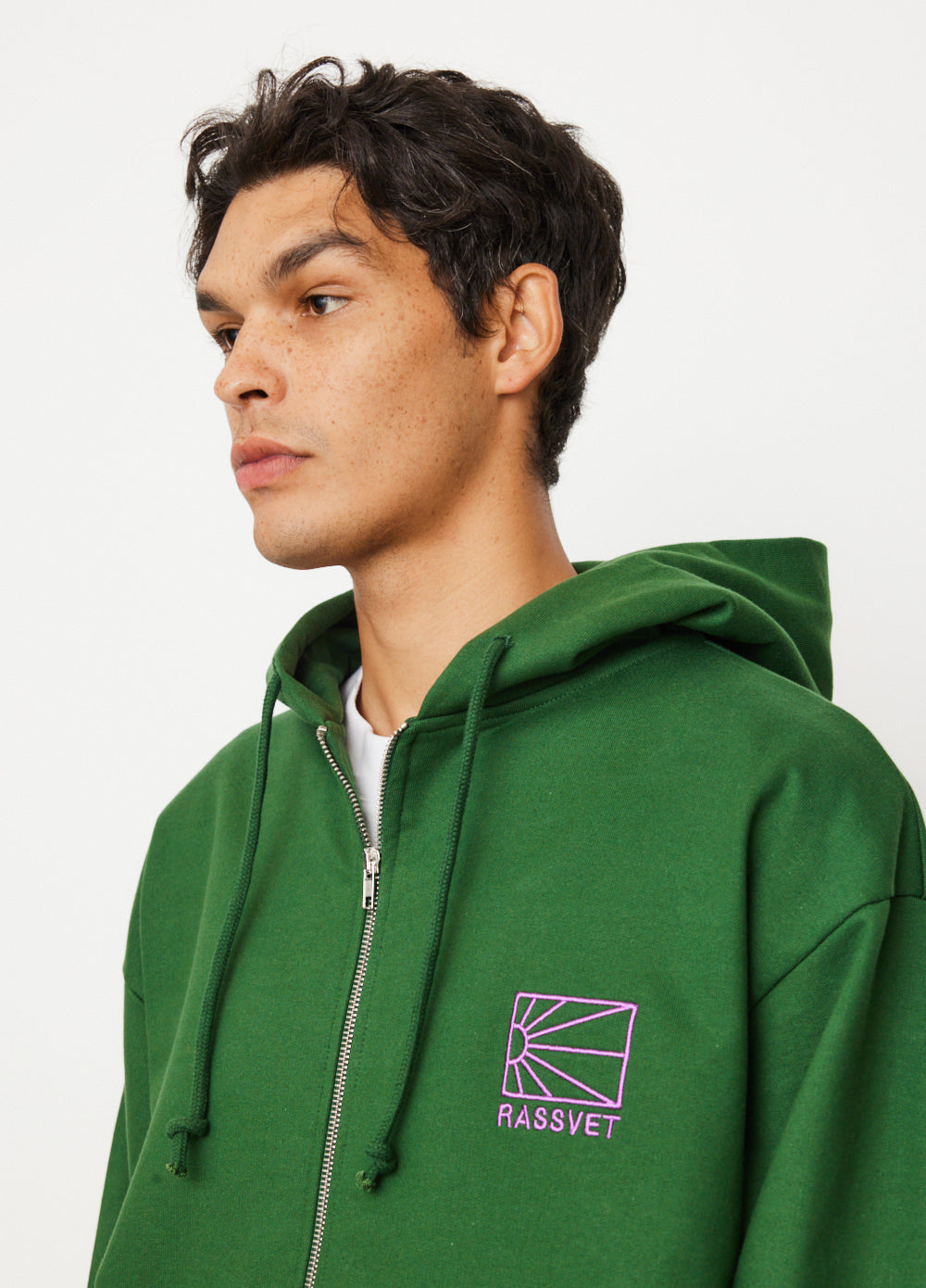 Logo Zipped Knit Hoodie