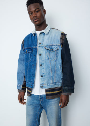 Jean Jacket and Blanket Covered Reversible Jacket