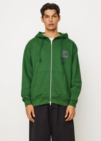 Logo Zipped Knit Hoodie