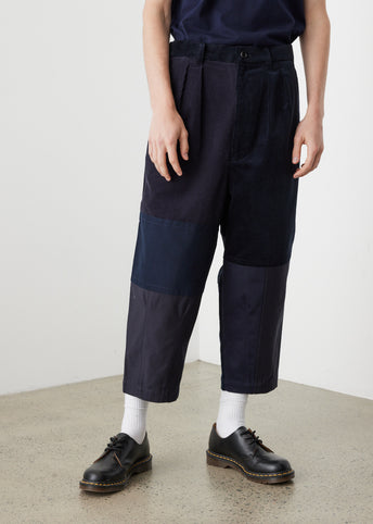 Cord Panel Trousers