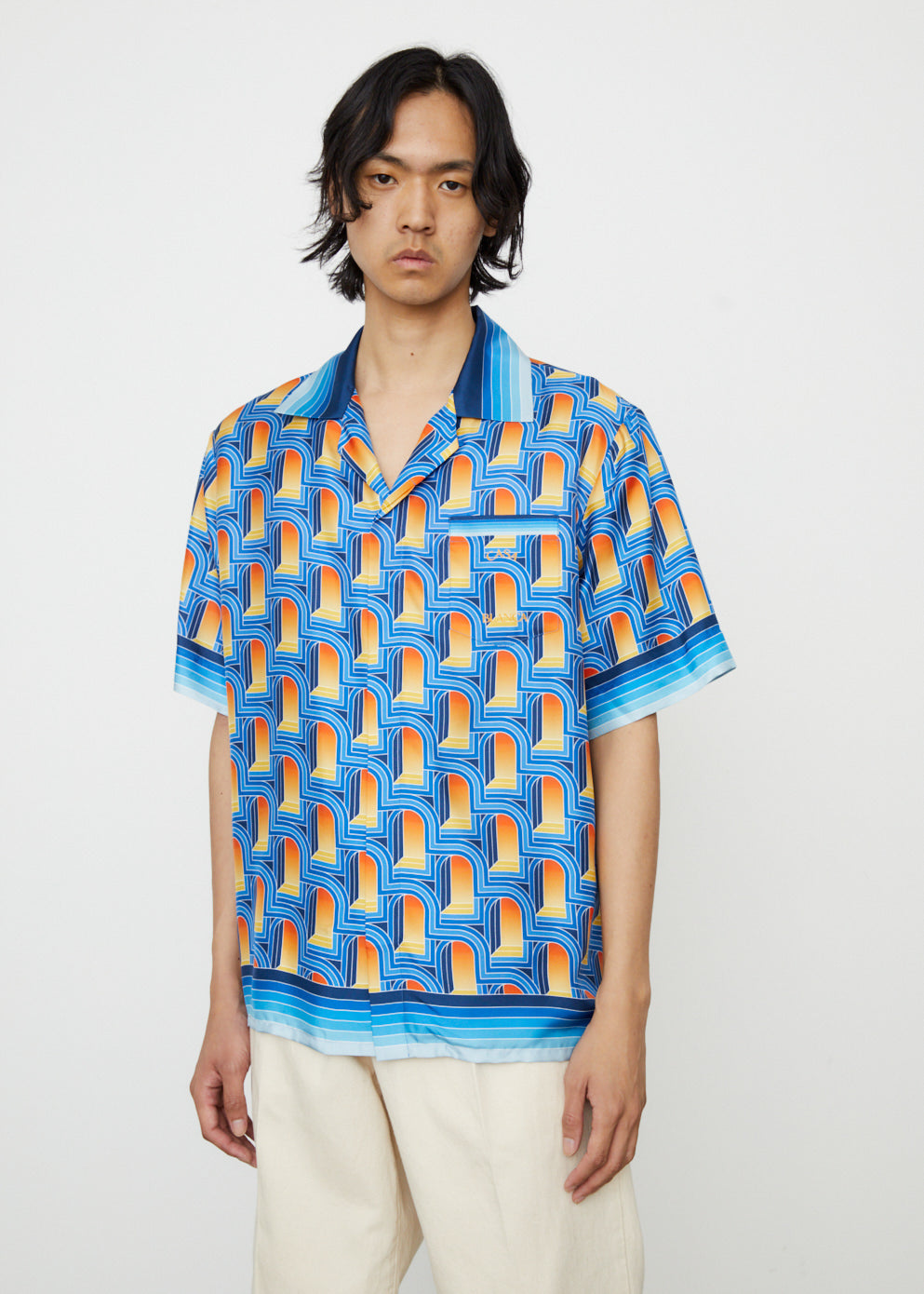 Cuban Collar Short Sleeve Shirt