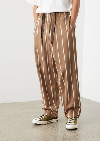 Stripe Easy Pant Brown