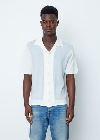 Harvey Cotton Knit Camp Shirt