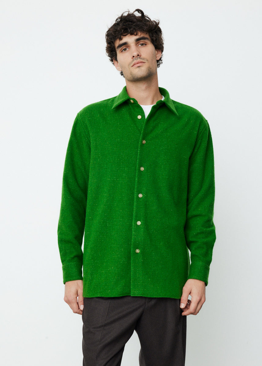 Wool Cashmere Light Tweed Shirt